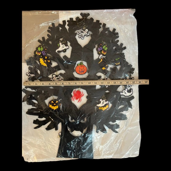 Amscan Halloween Foil Spooky Tree Hanging Decoration 23”x 17” NOS Vintage - Picture 8 of 9
